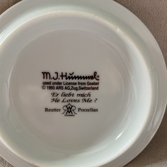 VINTAGE M J HŪMMEL 1983 SWITZERLAND “He Loves Me” Trinket Holder - Picture 8 of 12